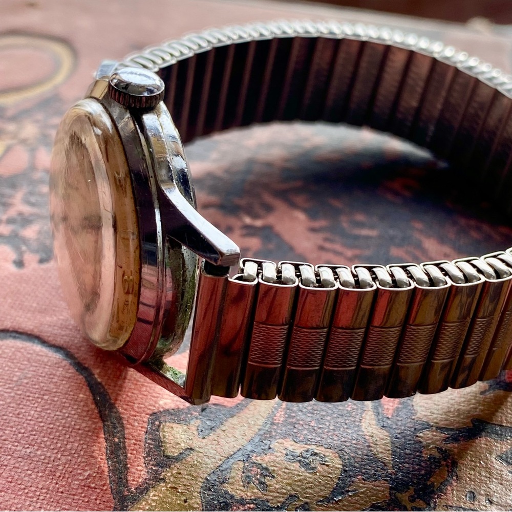 Vintage Rodania Watch 17 Jewels Stainless Steel Expansion Band Swiss Made - Picture 3 of 6